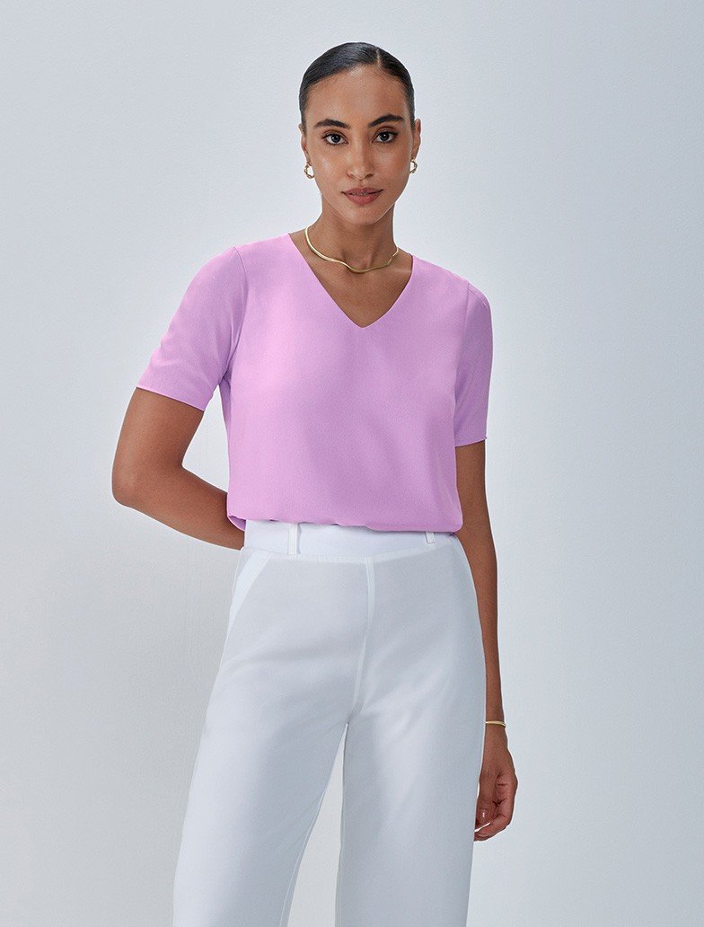 blusa lila