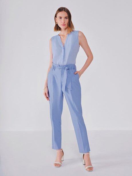 Regata Azul com Decote V Tiana