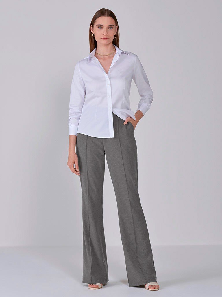 camisa monograma branca ava frente