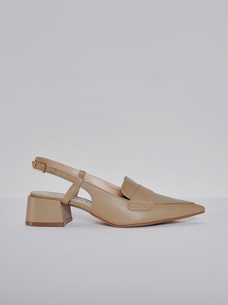 sling back nude capa