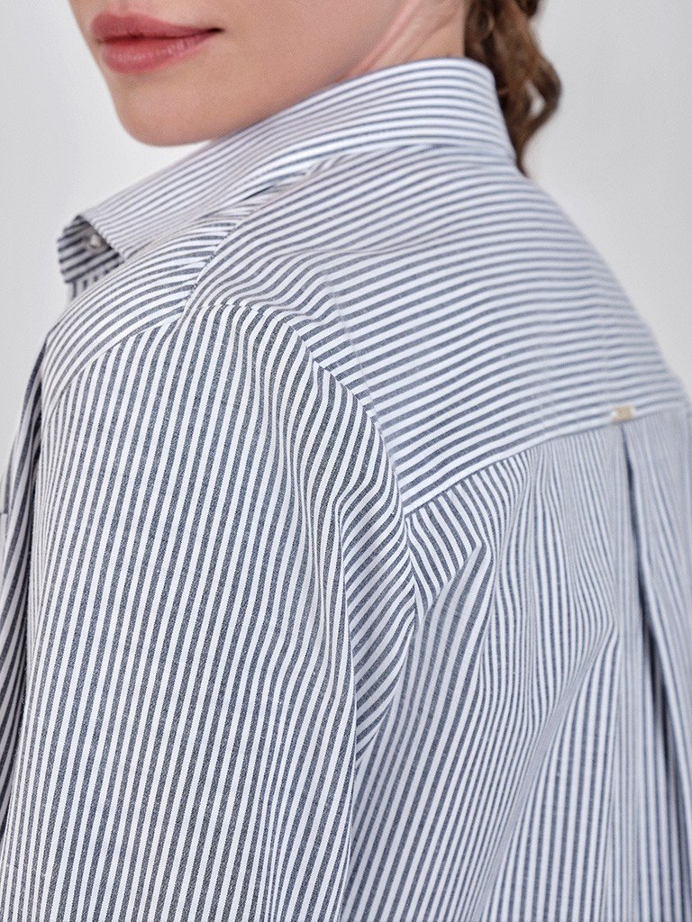 camisa listrada azul selena listra