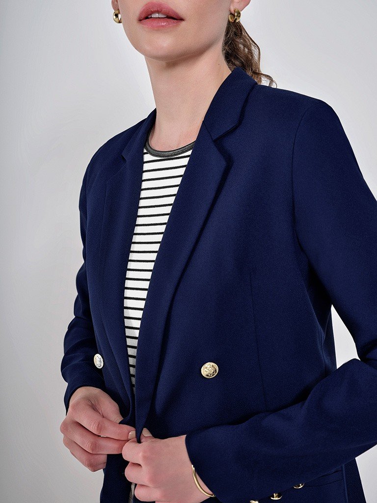 blazer marinho valdete detalhe