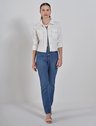 calca jeans escuro denim look