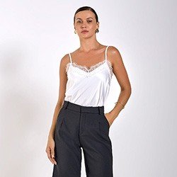 regata off white mulher pqno