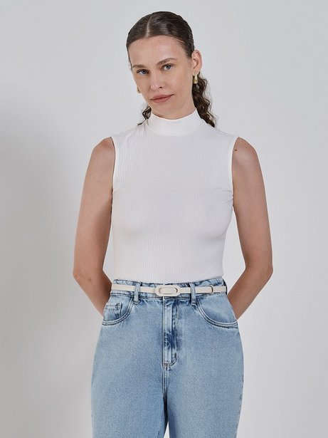 Regata Gola Alta Canelada Off White Noelise