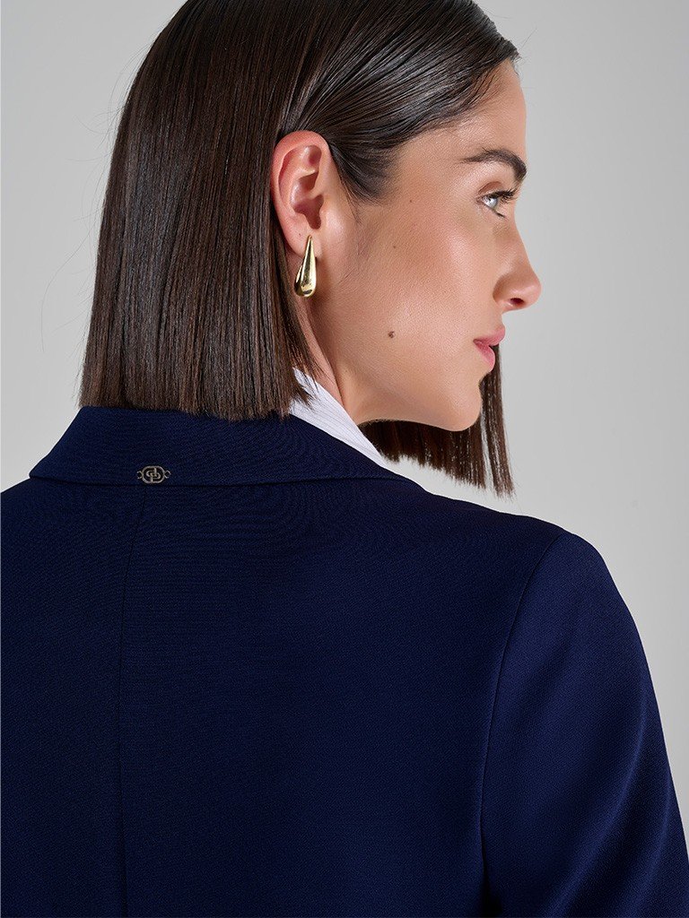 blazer azul marinho flavia detalhe monograma