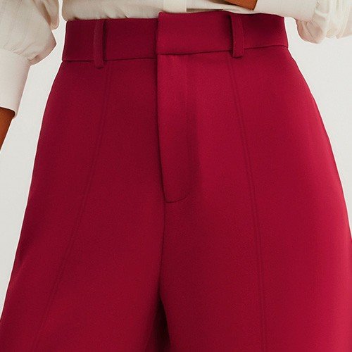 calca wide leg jeans azul escuro gilberta mini costas