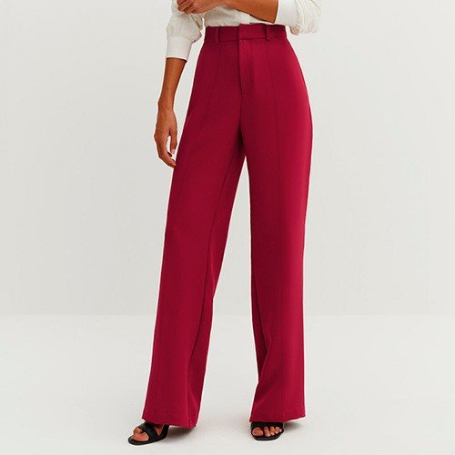 calca wide leg jeans azul escuro gilberta mini frente