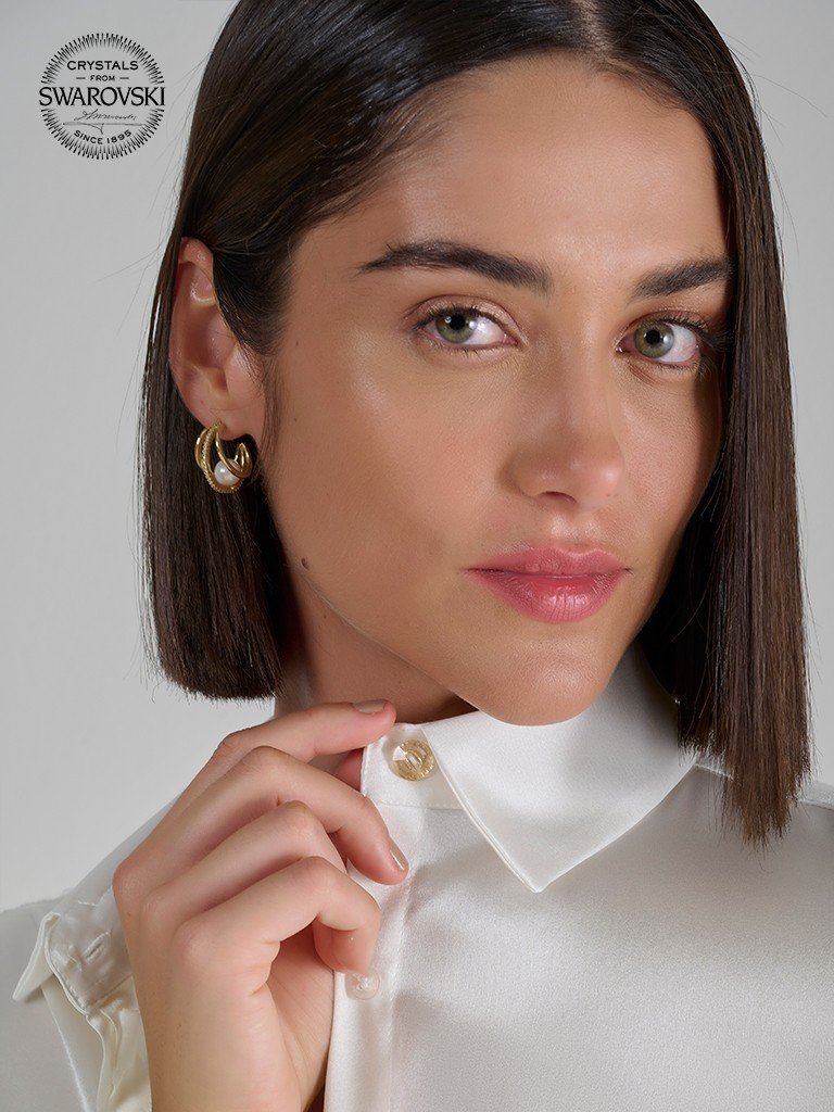 camisa de seda fiorela detalhe swrovski