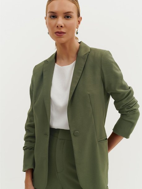Blazer de Alfaiataria Verde Oliva Ingrid