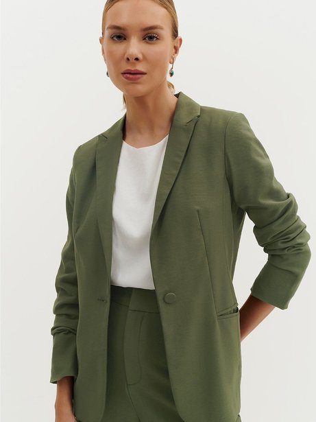 Blazer de Alfaiataria Verde Oliva Ingrid