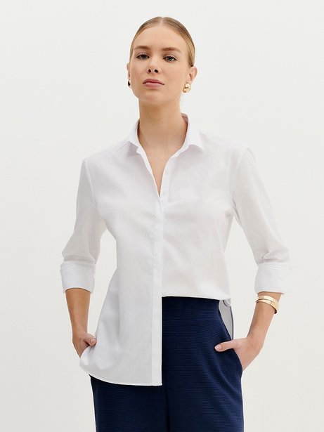 Camisa Branca de Tricoline Darlene