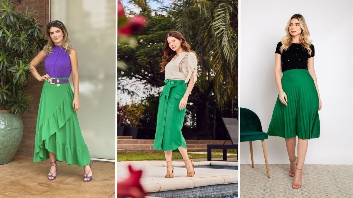 Saia verde combina com que cor de blusa: Estilo e harmonia!