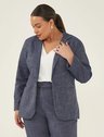 blazer nayla plus size cropado frente