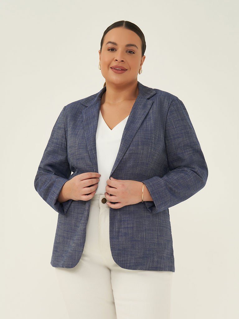blazer nayla plus size frente cropado
