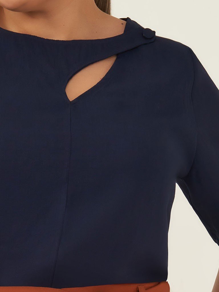 blusa nany plus size tecido detalhe