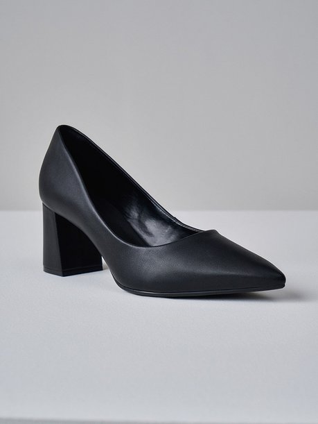 Scarpin Salto Bloco Preto Marcia