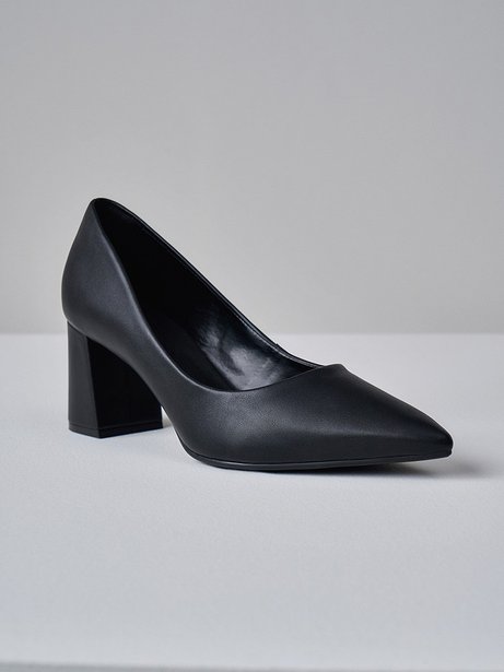 Scarpin Salto Bloco Preto Marcia