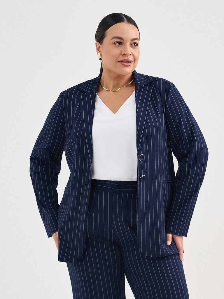 blazer aneli plus size frente