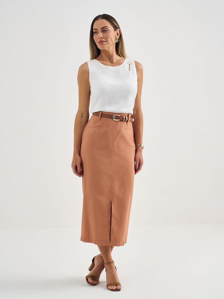 cinto rosa look inteiro