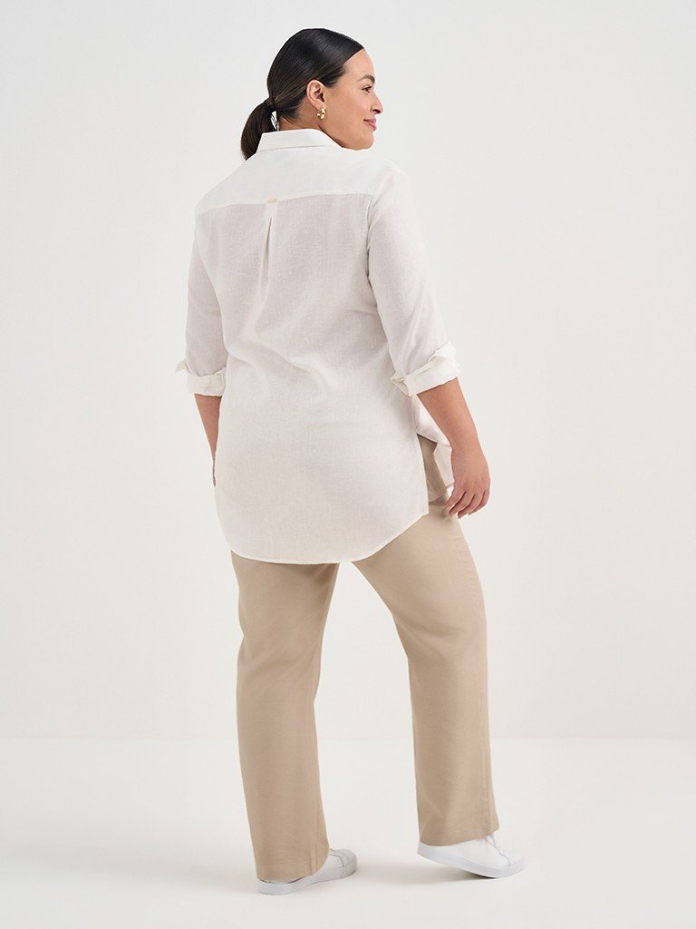 camisa daphne plus size costas look