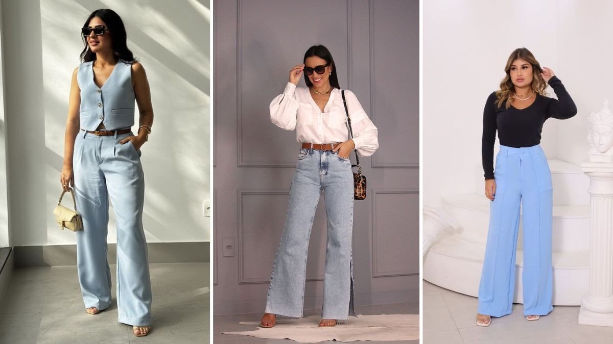 Calça azul claro combina com que cor de blusa: Estilo e versatilidade!