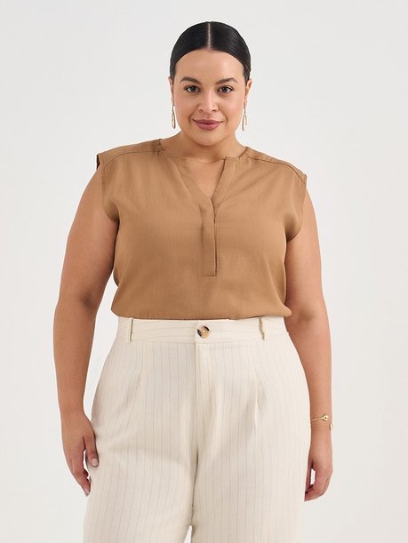blusa estela plus size frente