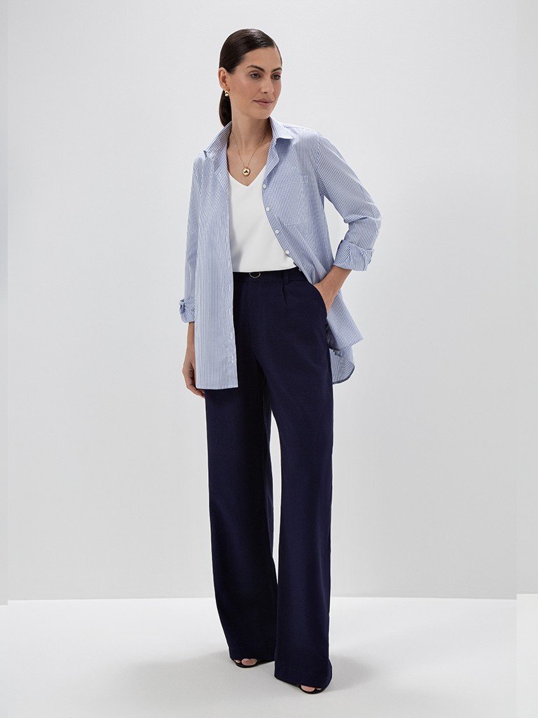 calca giuly look com camisa alongada