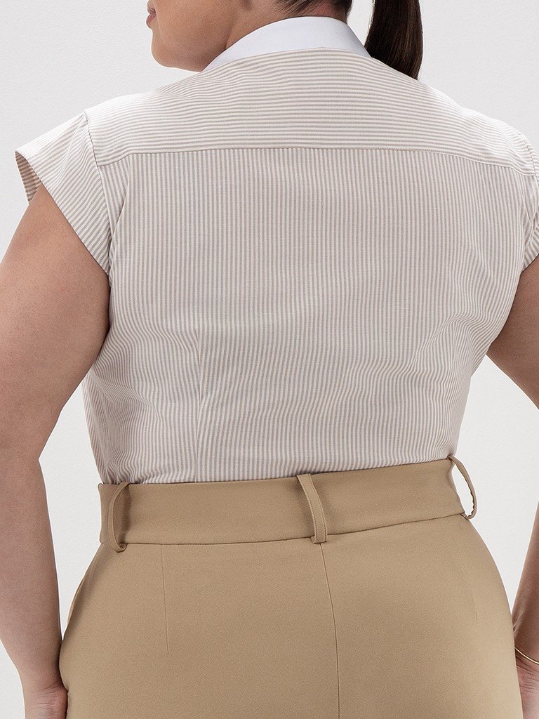 camisa gabriele plus size manga copinho