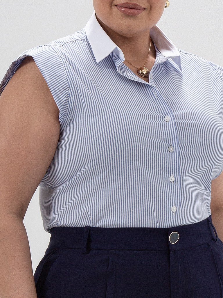 camisa drica plus size detalhe tecido