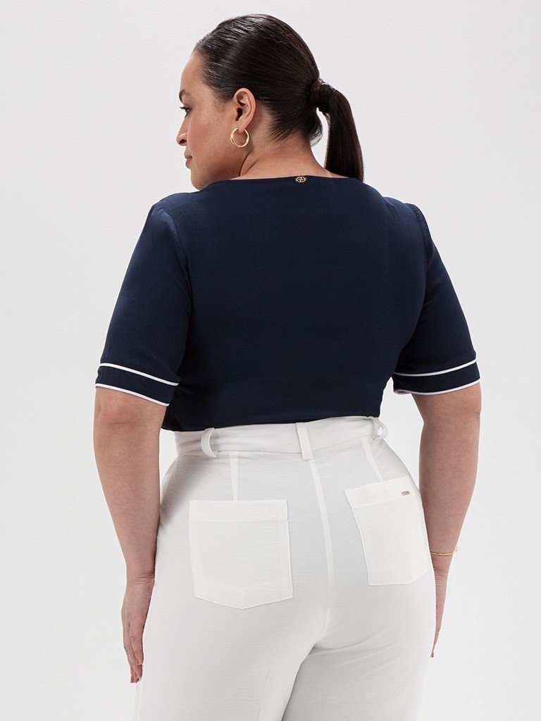 blusa iracema costas detalhes plus size