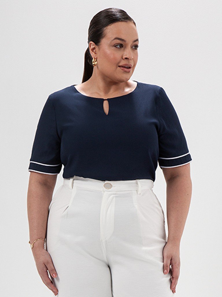 blusa iracema detalhes plus size
