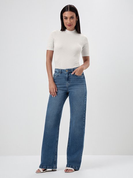 Calça Jeans Azul Médio Selene