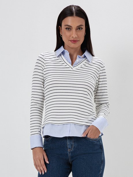 Camisa Suéter Listrada Sienna