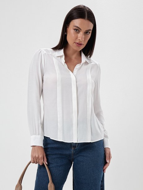 Blusa Manga Longa Off White Soraia