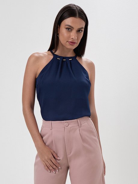 Regata Com Detalhe Dourado na Gola Francis