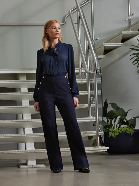 Calça Wide Leg Jeans Serena