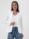 Blazer Off White Botão Único Juliete