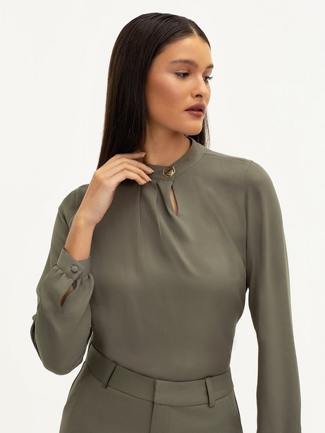Blusa Manga Longa Verde Oliva Vilma