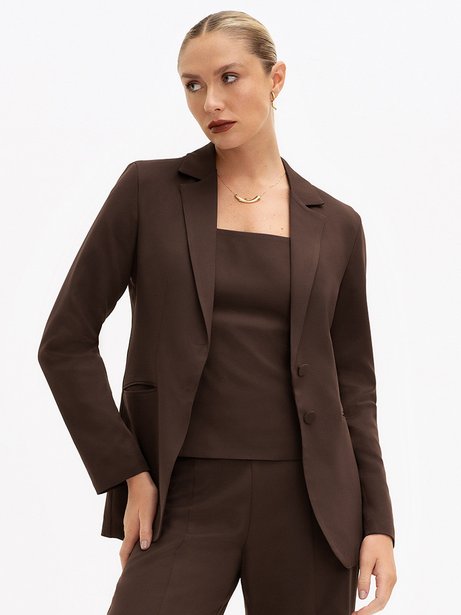 Blazer de Alfaiataria Intermediário Marrom Bethany