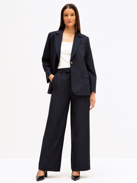 Blazer de Alfaiataria Intermediário Marinho Katia