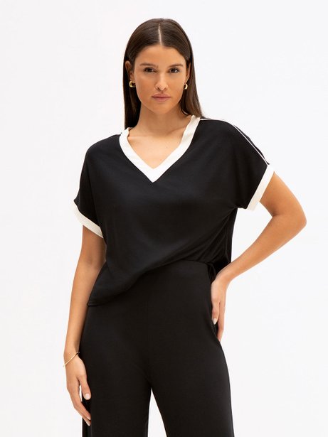 Blusa de Malha Preta Greta