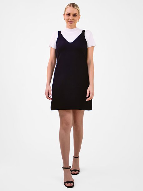 Vestido Mini em Viscose Preto Vicky