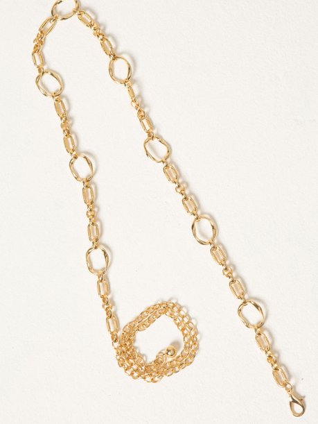 Cinto Corrente em Metal Dourado Lariele