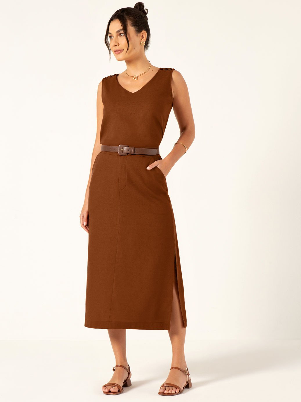 brinco orleans colar argelia blusa helga cinto oriana saia heleonor sapato iriane4