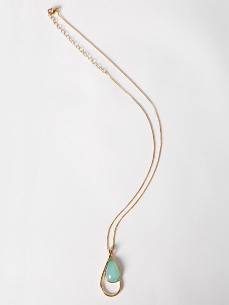 Colar com Pingente com Pedra  Azul Colômbia