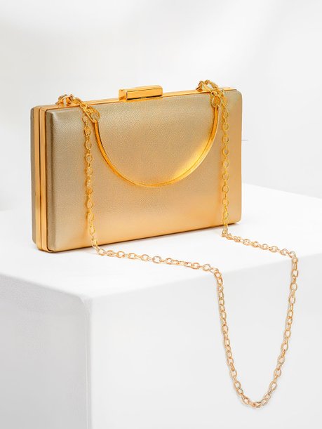 Bolsa Clutch Pequena Dourada Croácia