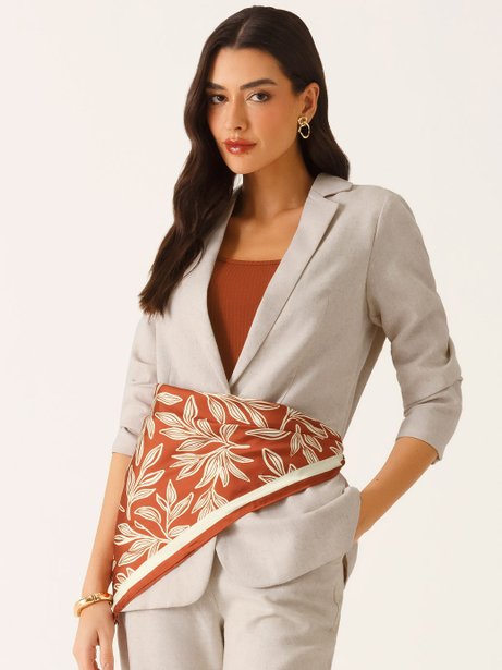 Blazer de Linho com Botão Único Maiara