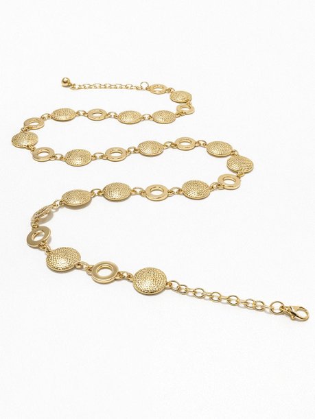 Cinto Corrente em Metal Dourado Bali