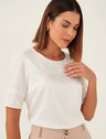 blusa manga curta acetinada off white raiany1